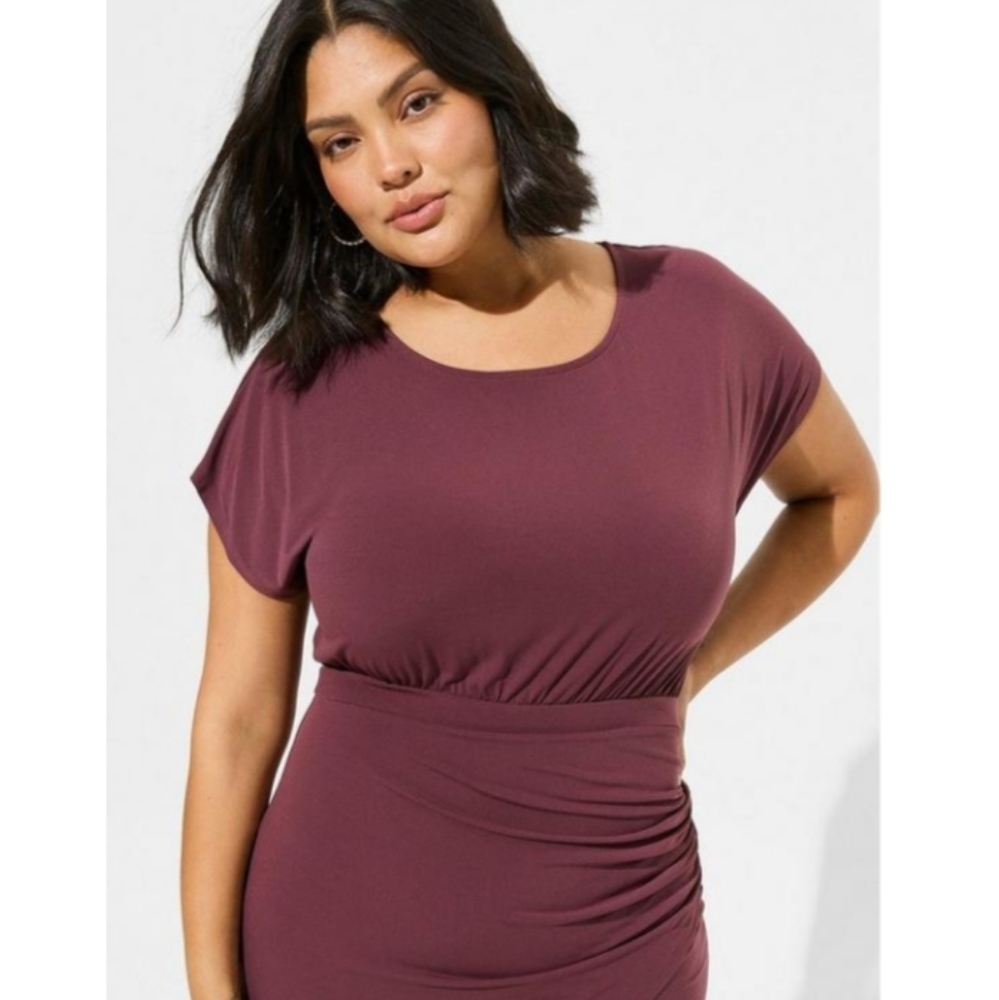 Torrid Studio Knit Faux Wrap Dress